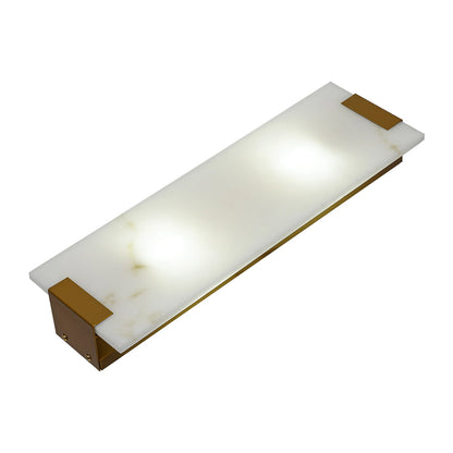 Rectangular G9 Light Wall Lamp Hand-Carved Alabaster Sconce Bedroom Kitchen