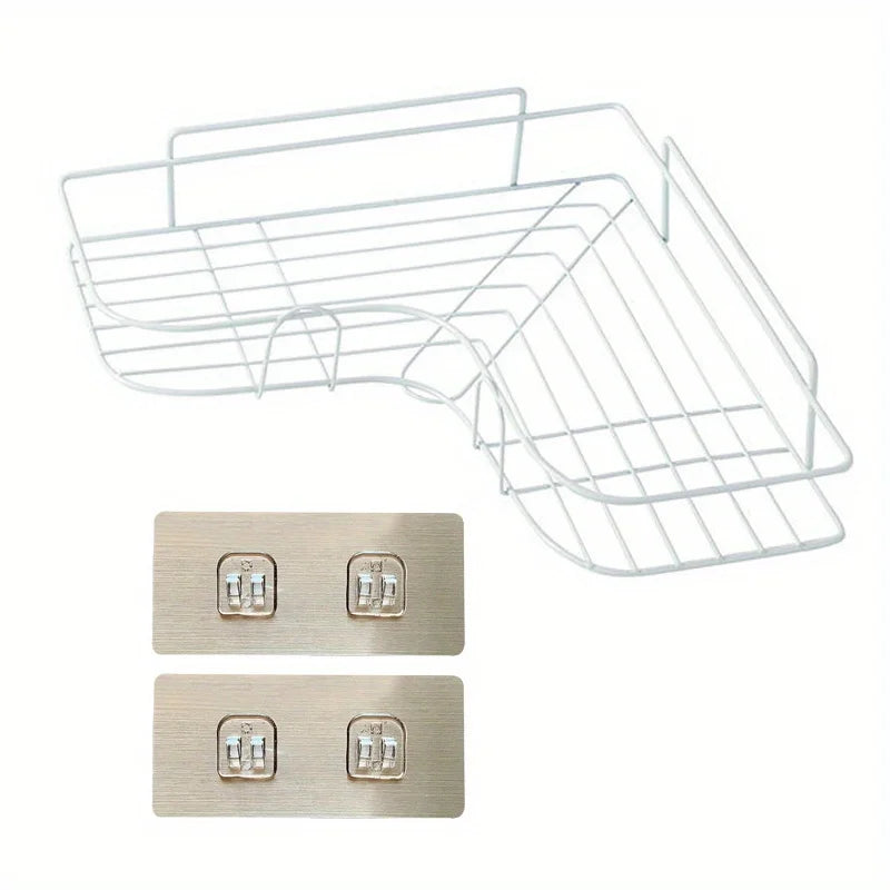 Bathroom Storage Rack Bathroom Shelf Wall Hanging Corner Shower Caddy No Punching Triangle Storage Rack Bathroom Accessories