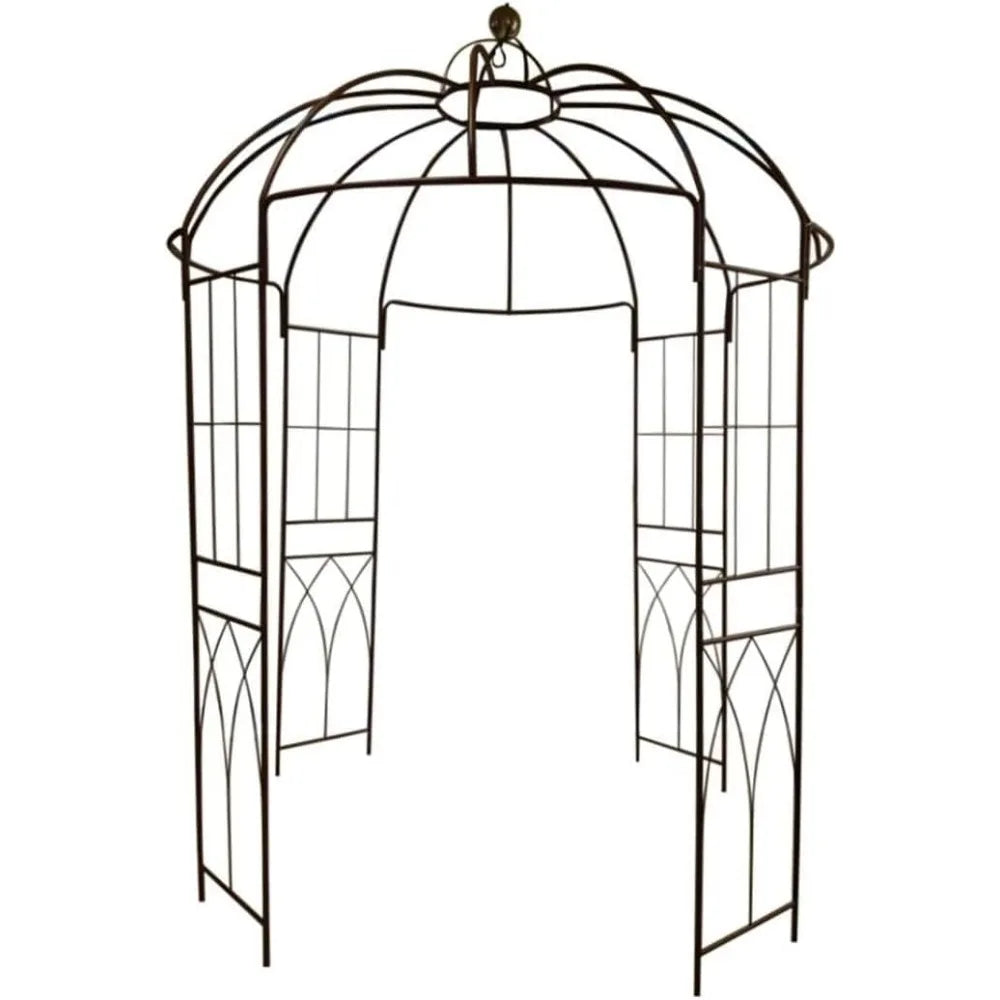 French Style Birdcage Shape Heavy Duty Gazebo, 9' High x 6'6 Wide, Pergola Pavilion Arch Arbor Arbour Plants Stand Rack for We