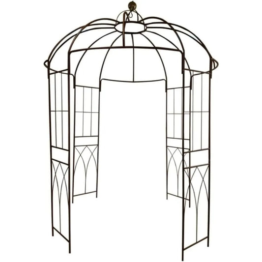 French Style Birdcage Shape Heavy Duty Gazebo, 9' High x 6'6 Wide, Pergola Pavilion Arch Arbor Arbour Plants Stand Rack for We