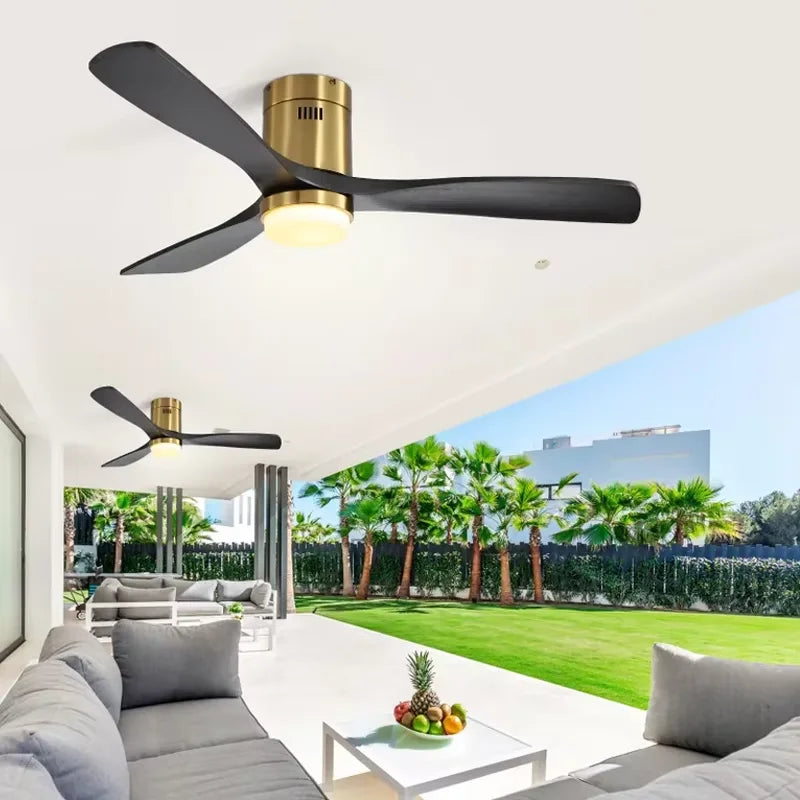 Sofucor Hot sale Modern 52-inch ceiling fan with LED DC 6-speed high wind speed with remote control
