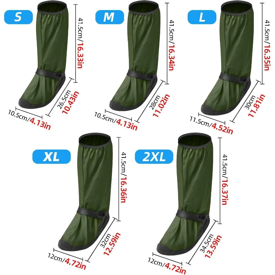 Rain Overshoes Waterproof Shoes Boots Covers Footies Mudsavers Feet Gaiters Men Women for Rain Snow Mud Sand Dust Protection in