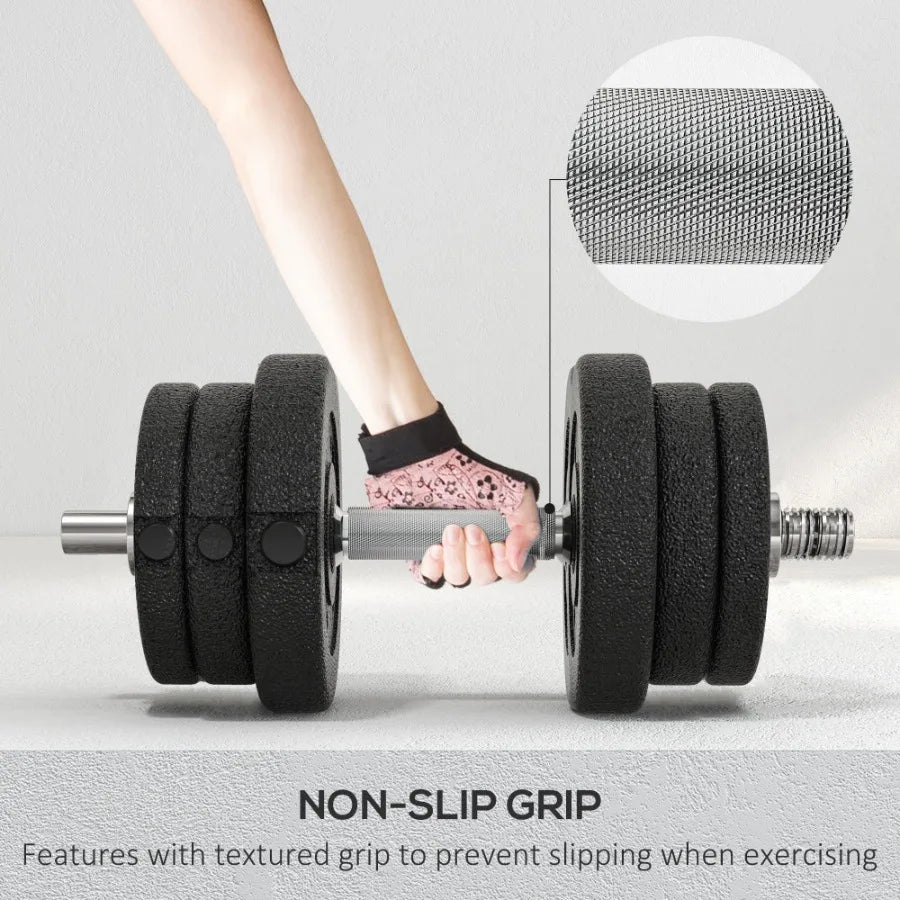 55 lbs Adjustable Dumbbells Weight Set Dumbbell Hand Weight Barbell for Body Fitness Lifting Training for Home Office Gym Black