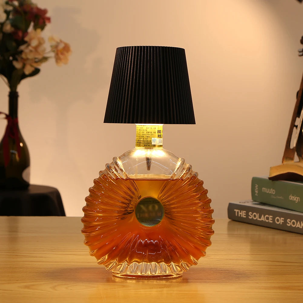 Wireless Bottle Lamp Rechargeable Wine Bottle Light Touch-Control Wine Bottle Lamp Decorative Night Light for Bars Restaurants