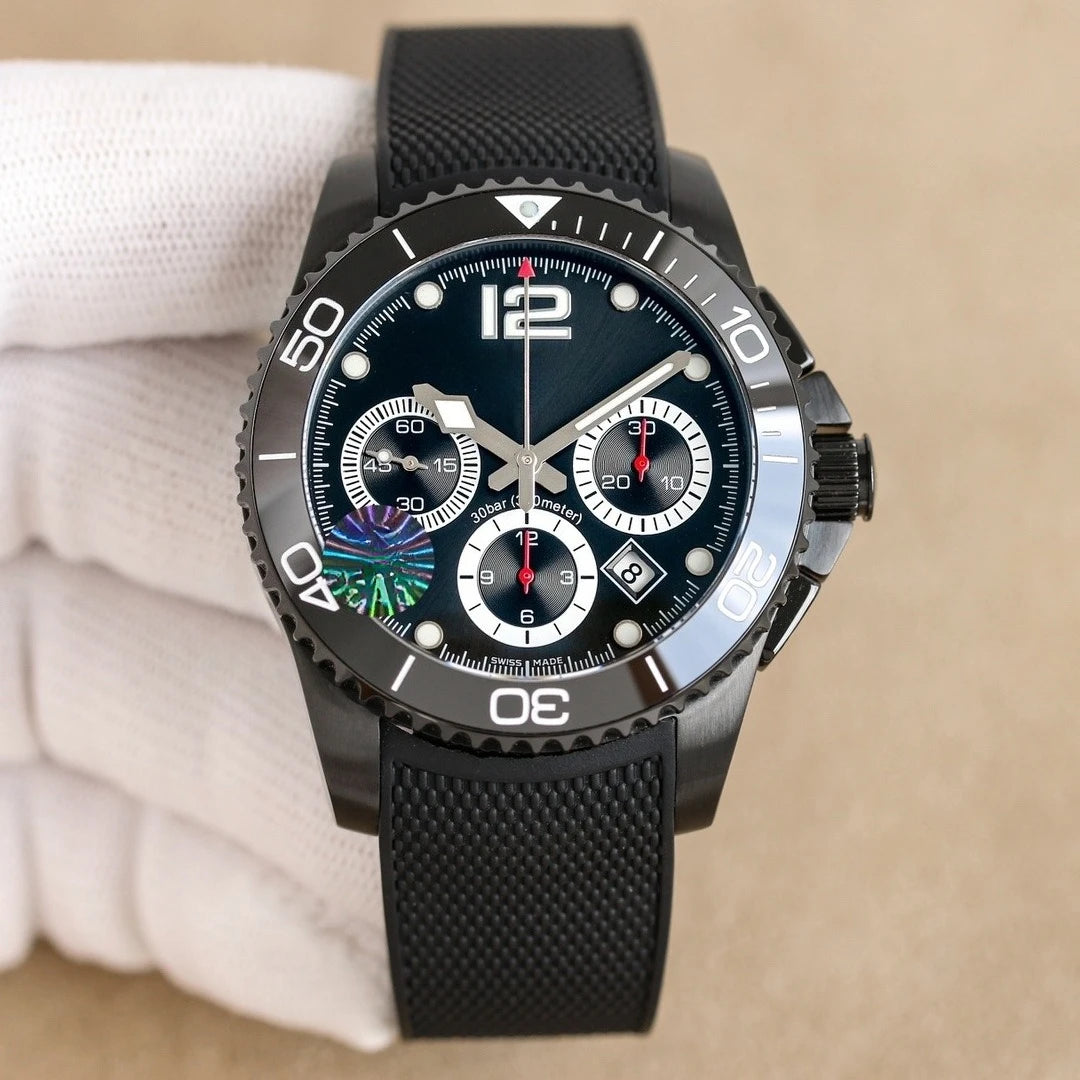 2026 New An Elegant Men's Watch with A Silver Dial and Moon Phase Display Suitable for Various Occasions