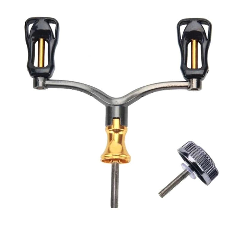 Fishing Reel Double Arm Fishing Reel Handle Arm Grip for Baitcasting Reel, Spinning Fishing Reel Handle