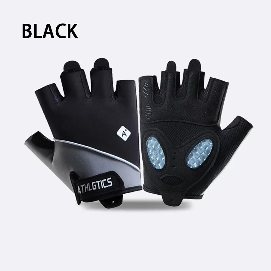 Fitness half finger sports gloves for couples, ice silk thin yoga studio, kettlebells, horizontal bars, anti slip, wear-resistan