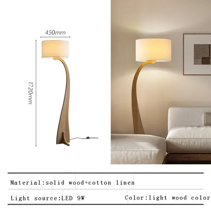 Modern Wooden Floor Lamp Home Decor Led Night Lights Living Room Sofa Standing Lamp for Bedroom Lighting for Living Room