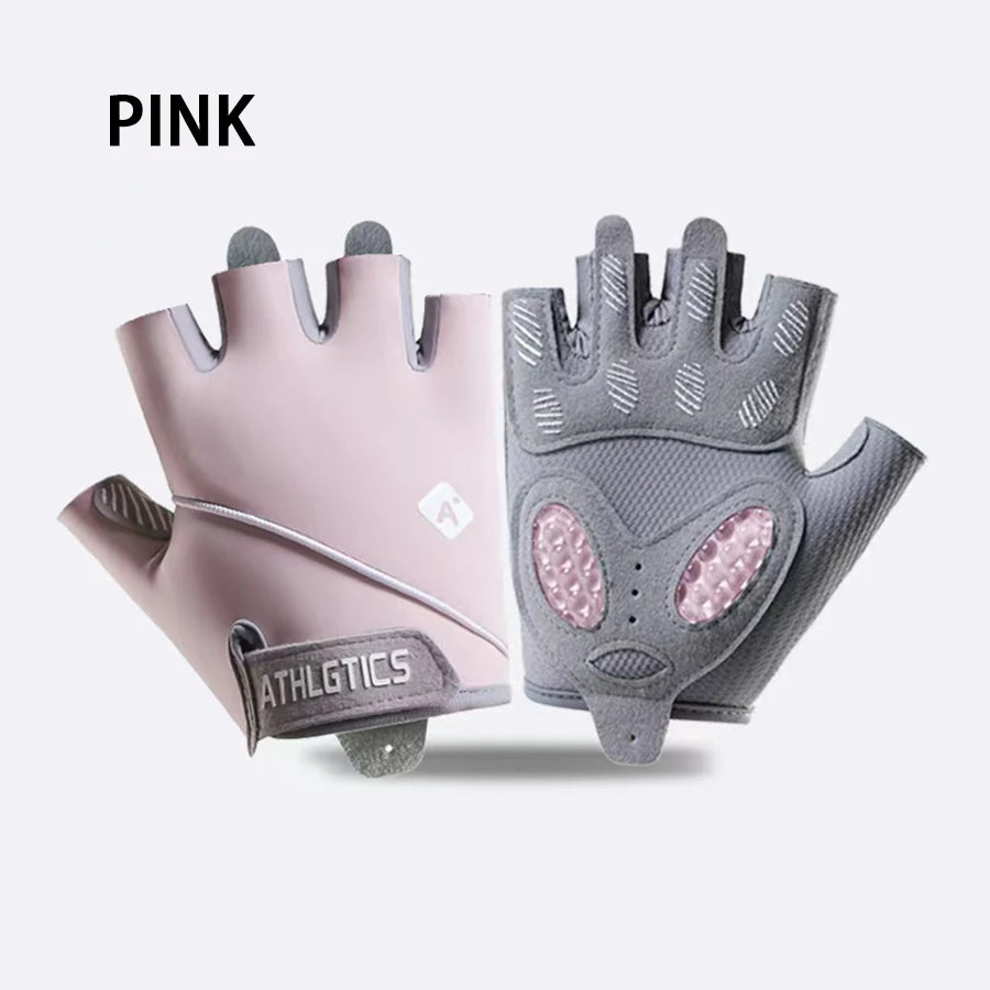 Fitness half finger sports gloves for couples, ice silk thin yoga studio, kettlebells, horizontal bars, anti slip, wear-resistan