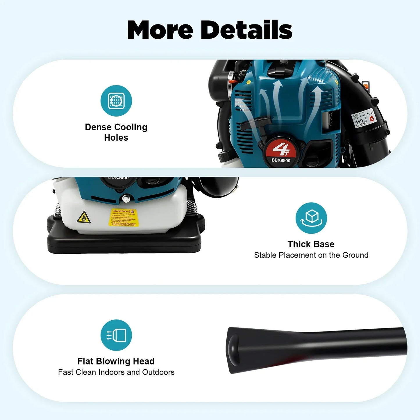 Petrol Backpack Leaf Blower 75.6cc 4-Stroke Engine A Powerful Sweeper Machine And Cordless Garden Tool For Snow Cleaning