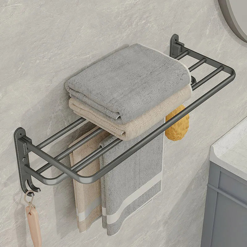 Towel Rack Non Perforated Wall Mounted Bathroom Toilet Towel Rack Bathroom Storage Rack Towel Holder Bathroom Towels Holder