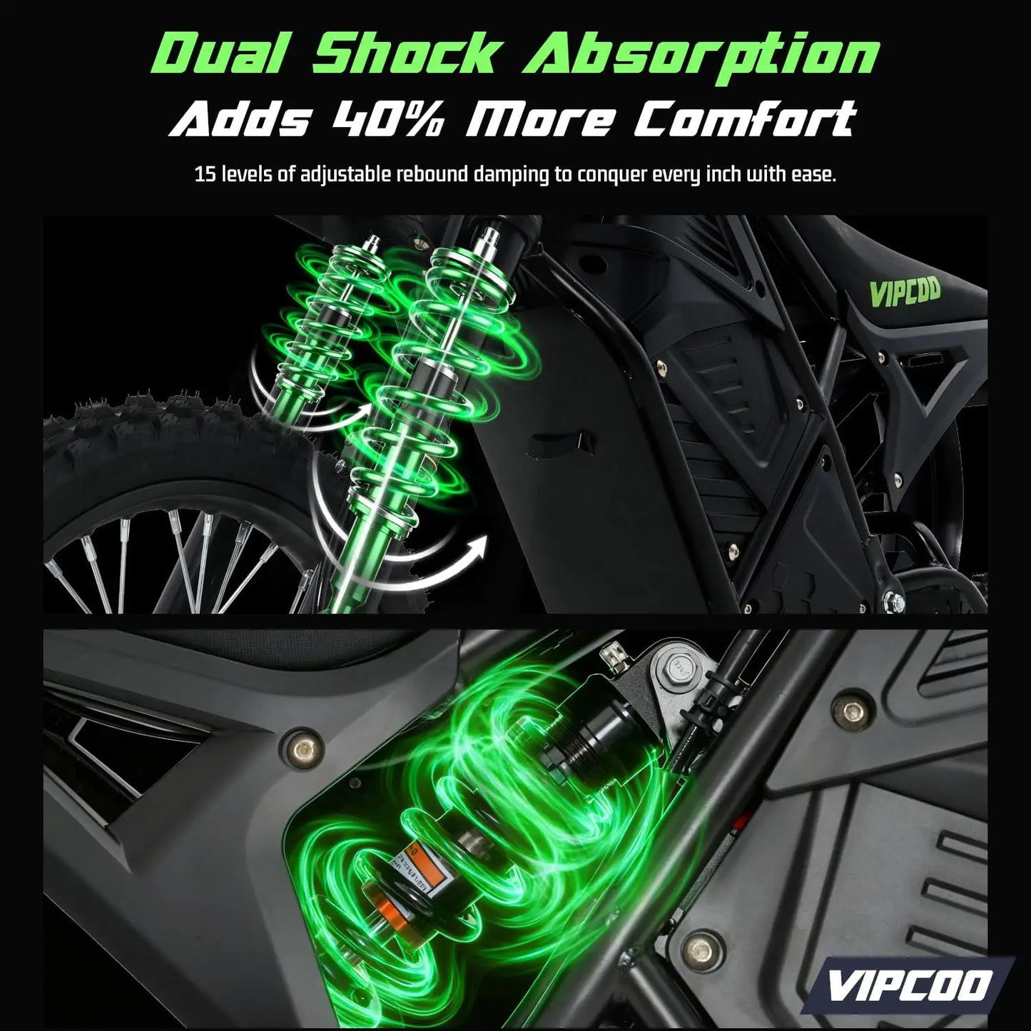 3500W Electric Motorcycle for Adults, H3 Off Road Motor Bikes Up to 40MPH / 45 Miles Range, 14"/12" Fat Tire Motorbike