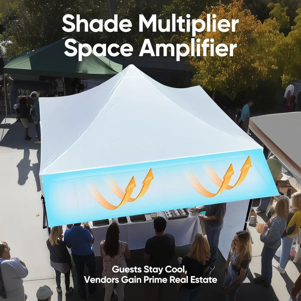 10'x10' Heavy Duty Pop up Canopy Tent with Sidewalls, Commercial Grade Instant Shelter with Wheeled Bag for Outdoor, Parties