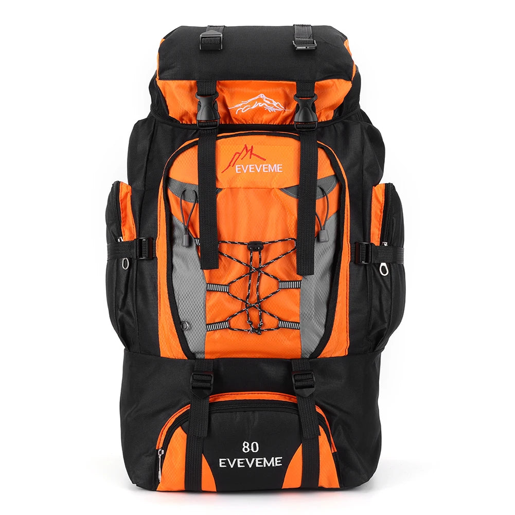 80L Climbing Backpack Large Capacity Travel Backpack Adjustable Strap Mountain Climbing Rucksack for Outdoor Sports
