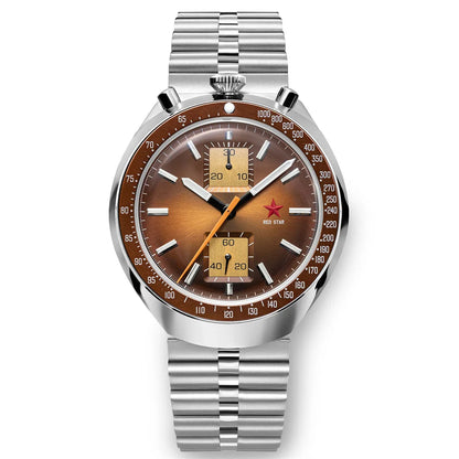 RED STAR Bull Head Chronograph Men Super Luminous 1963 ST1901 Movement 3D Bubble Mirror Pilot Mechanical Wrist Watches