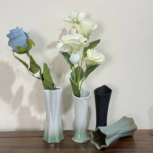 Ceramic vases, small vases for home decoration, modern farmhouse decoration vases, dining table and living room decoration