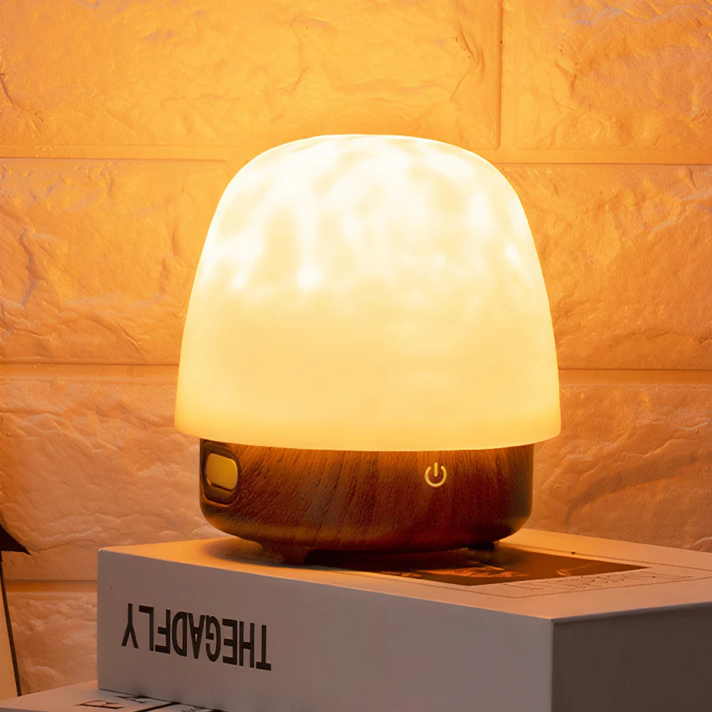 Water Ripple Night Light 16 Colors with Touch Button and Remote Control Ocean Wave Projector Lamp for Living Room Study Bedroom