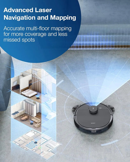 Robot Cleaner Map T8 Robot Vacuum and Mop Cleaner with Laser Navigation, Multi-floor Map ...
