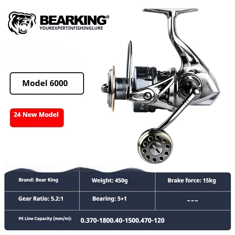 2024 New Kaiser Saltwater Spinning Reel, Anti-Corrosion 5+1 Stainless Steel Bearings, Lure / Rock / Boat Sea Fishing Reel