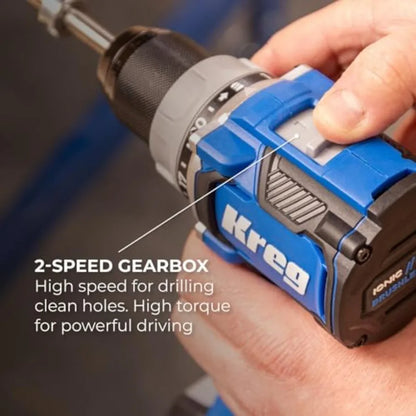 Ionic Drive Drill and Driver Combo Bundle - With Charger and Battery 2 - High Torque Professional Workshop Tool - LED Ligh