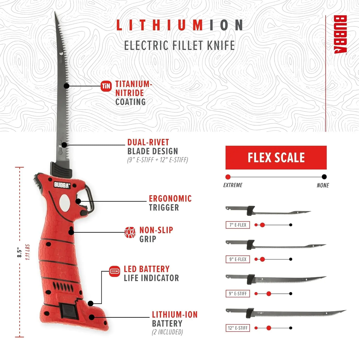 Cordless Electric Fillet Knife with Non-Slip Grip, 4 Coated Blades, Charger & Case for Fishing