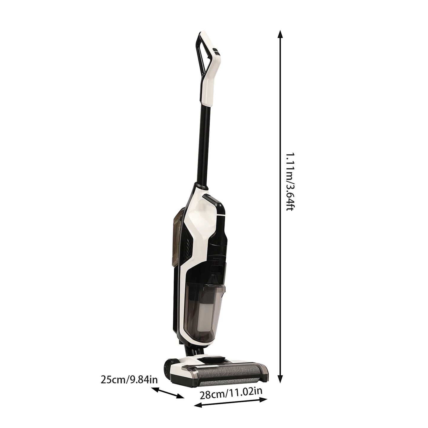 Push-Type Vacuum Cleaning Drag-Cleaning Machine 35w Duration 60min Us Plug Abs 0.8l 0.72l Tanks H13 Filte