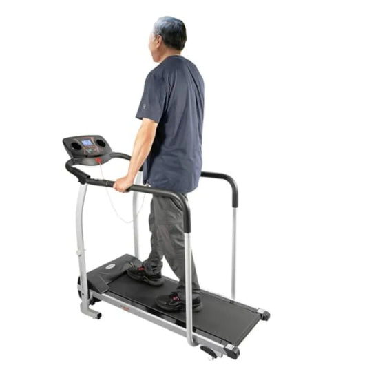 Recovery Fitness Walking Treadmill3 Gears Walking Treadmill for Senior with Cup Holder and LCD Display with Safety Lock Adjusta