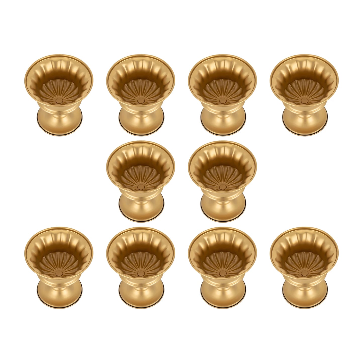 10* Gold Vases Floral Holders Flower Stand Wedding Centerpieces Vase Table Decorations