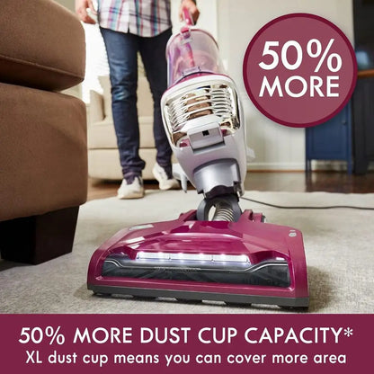 DU5092 Bagless Upright Vacuum Lift-Up Carpet Vacuum Cleaner 2-Motor Power Suction with Hair Eliminator Brushroll, Pet Handi-Mate