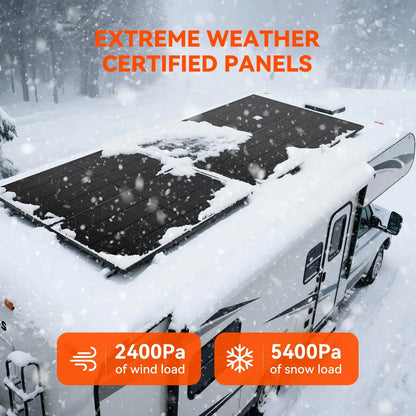 250 Watt 24 Volt 16BB Cell Monocrystalline Solar Panel N-Type Cells High Efficiency Solar Module for RV Trailer, Customized