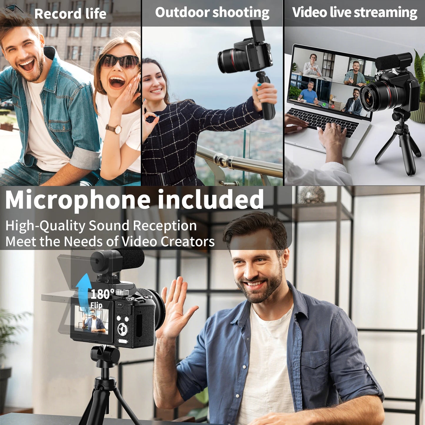 NBD 5K&64MP Digital Cameras For Photography, 16X Optical Zoom Camera With WiFi & App Control, Vlogging Camera With Auto Focus