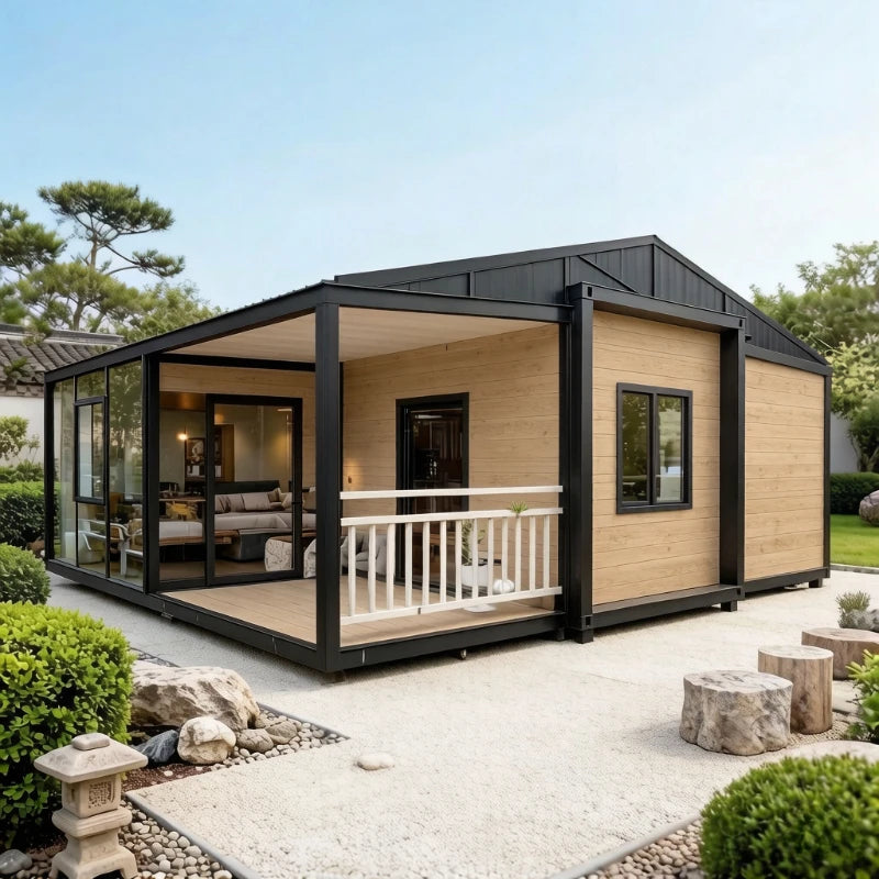 Forest Cabin Luxury Portable House Mobile Home Customized Expandable Container House Prefab Tiny House 2 3 Bedroom Garden Rooms