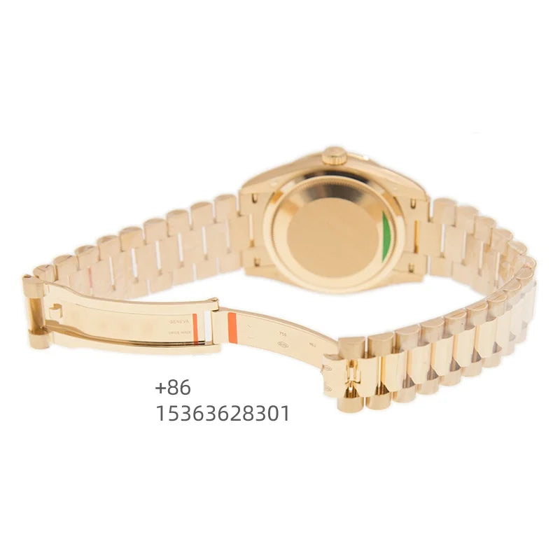 2026 Top Luxury Full Diamond Men's Gold Coloured Gemstone Automatic Mechanical Watch Hip Hop Business High End Vacations Watch