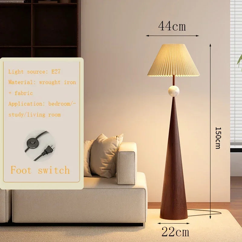 Wabi Sabi White Mushroom Standing Floor Lamps Fabric Floor Reading Lights Foyer Bedroom Designer Sofa Showroom Decorative Lamp
