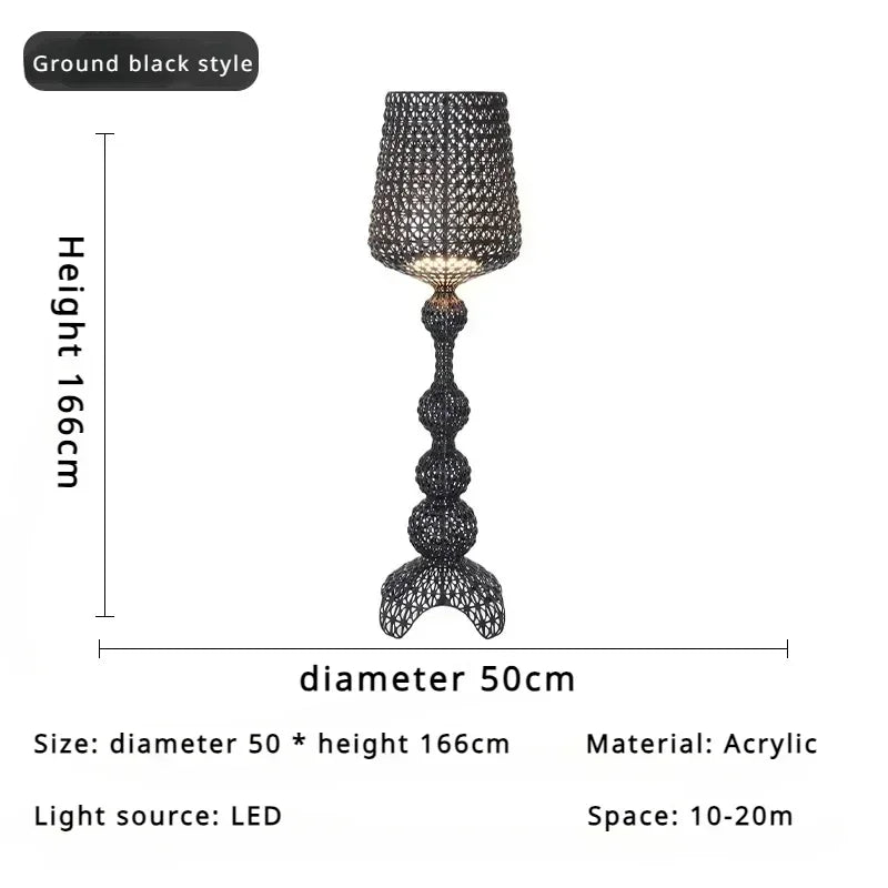 Italian Design Personality LED Floor Lamps Creative Hollow Acrylic Standing Light Living Room Bedroom Decor Lighting Fixtures