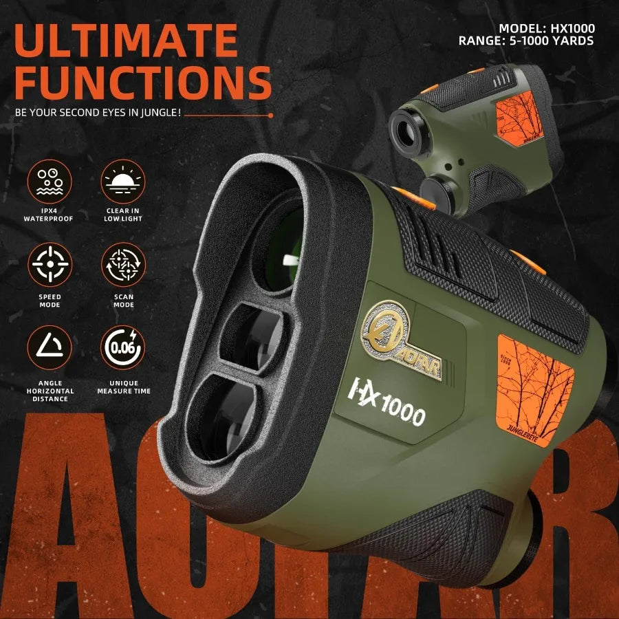 Range Finder for Hunting Archery 1000 Yards with Angle and Horizontal Distance Shooting Rangefinder for Rifle Rang