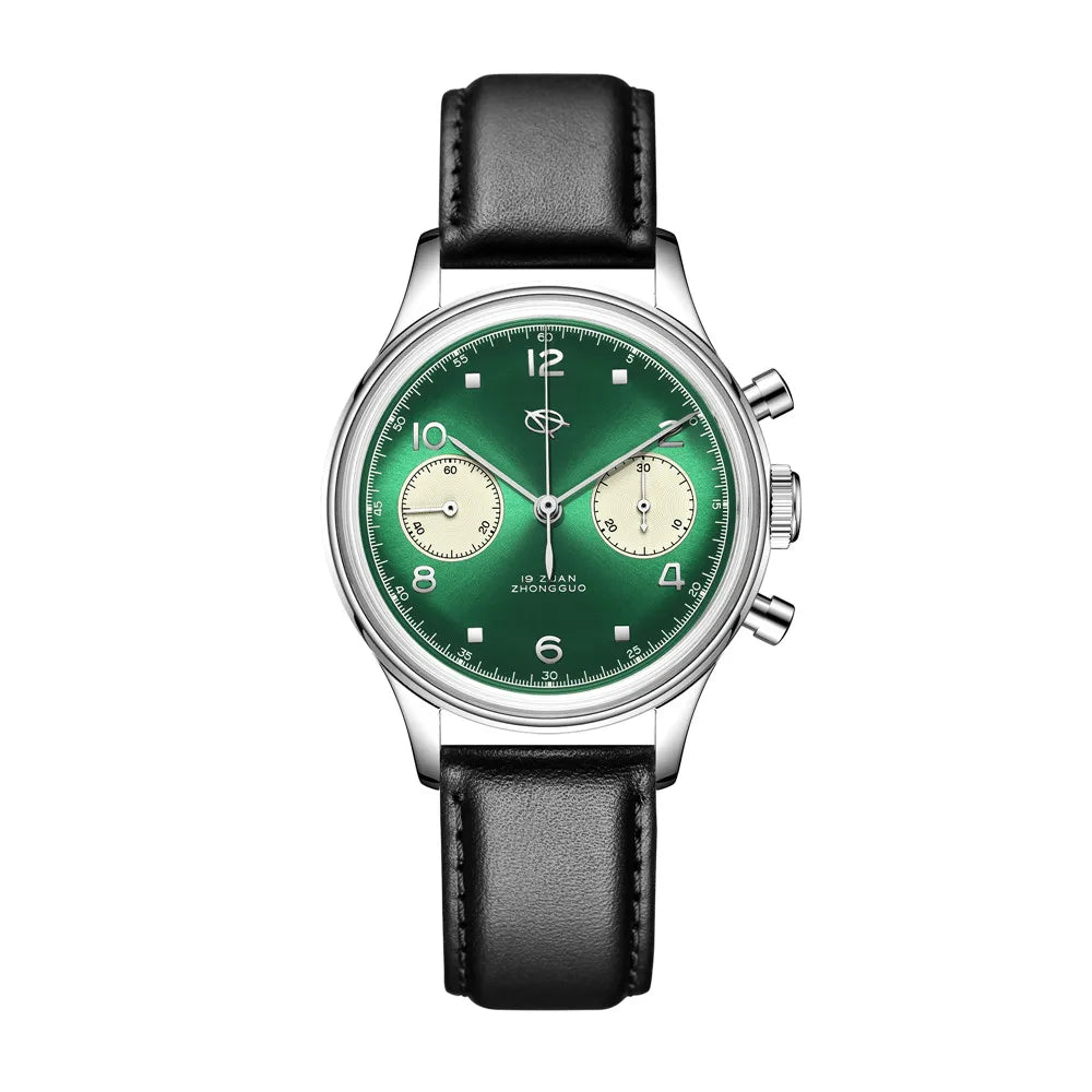 SEAKOSS Mechanical Watches for Men Pilot Chronograph 38mm Original 1963 st1901 Movement Hand Windin Sapphire Retro Men's Watches