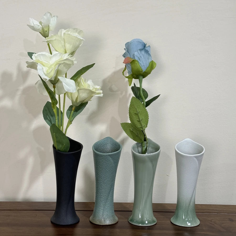 Ceramic vases, small vases for home decoration, modern farmhouse decoration vases, dining table and living room decoration