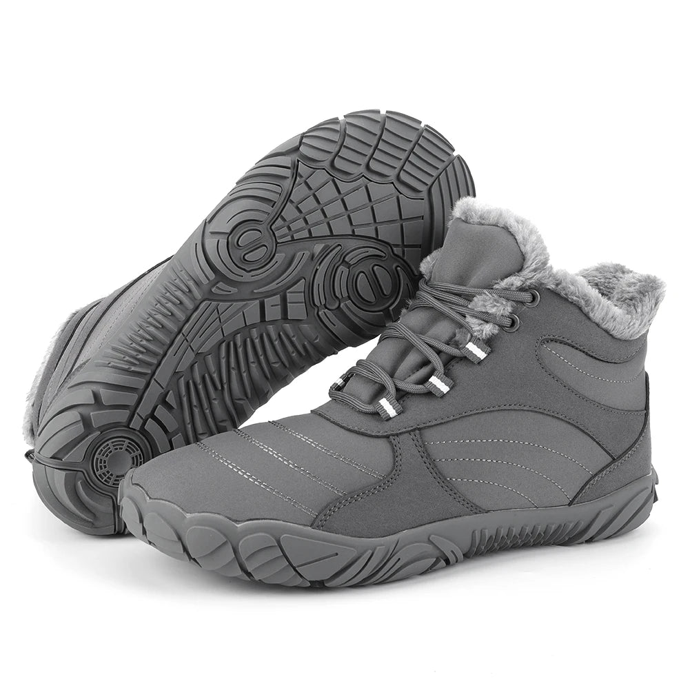 Winter Footwear Barefoot Boots Non-Slip Warm Fur Lined for Women Men