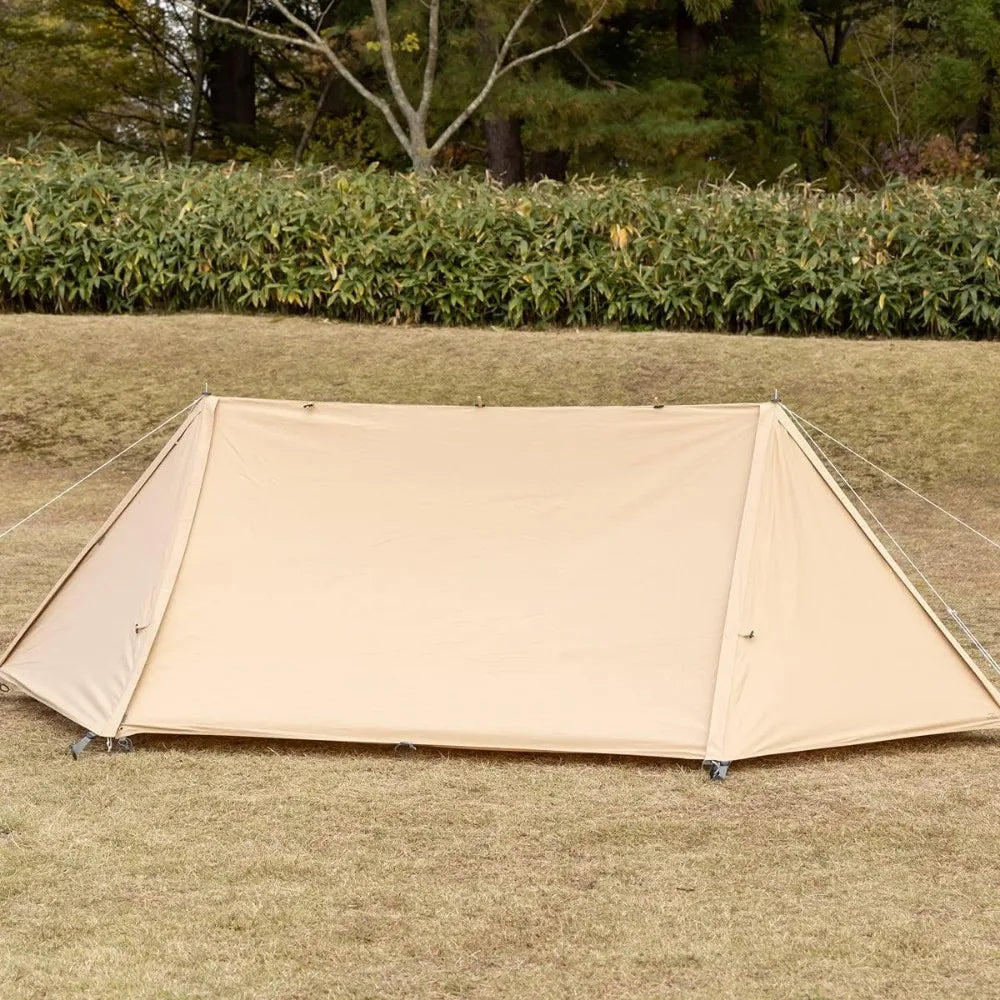 Compact 1-Person Pump Tent with Military-Style Curtain, Storage, and Full Closure, Made of Blended Cotton for Solo Base Camping