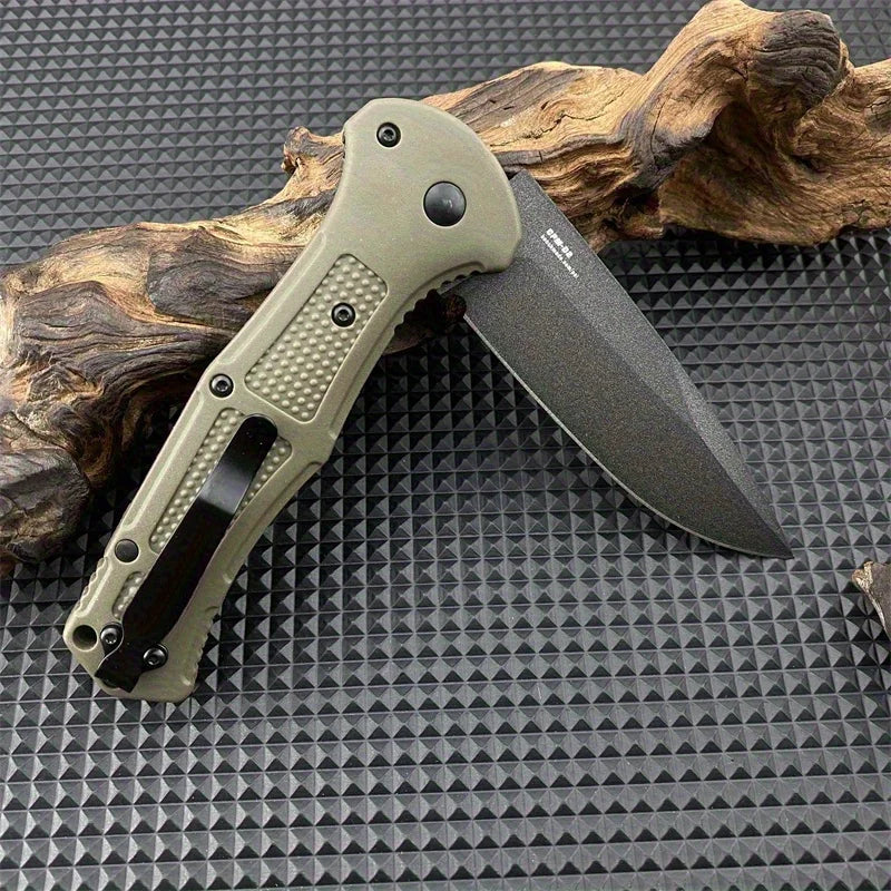 BM 9070 Folding Pocket Knife Drop Point Plain Blade Grivory Handle Hunting Camping Tactical Combat Self-defense Multitool Knives