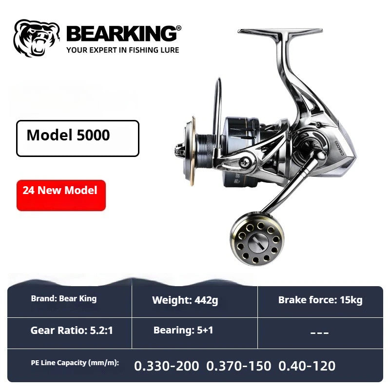 2024 New Kaiser Saltwater Spinning Reel, Anti-Corrosion 5+1 Stainless Steel Bearings, Lure / Rock / Boat Sea Fishing Reel