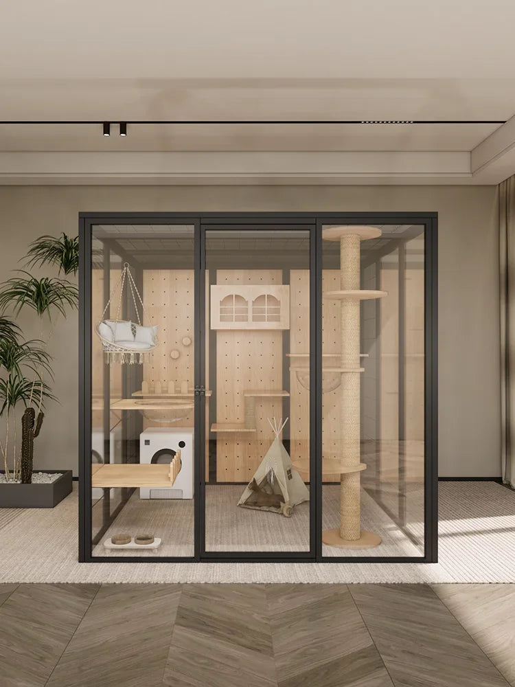 Panoramic glass  villa custom  cabinet  house  house large luxury oversized  cage pet store  house