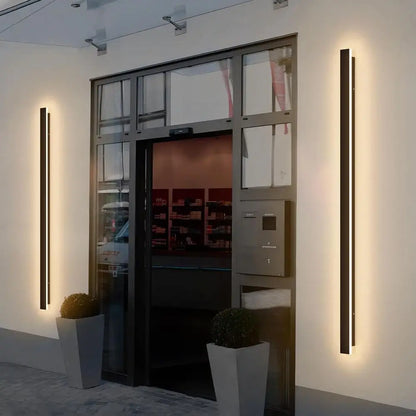 2 Pack 47.25inch Long Outdoor LED Wall Lights 35W Black 3000K Warm White Porch Lights Acrylic Waterproo IP65 Exterior Wall Light