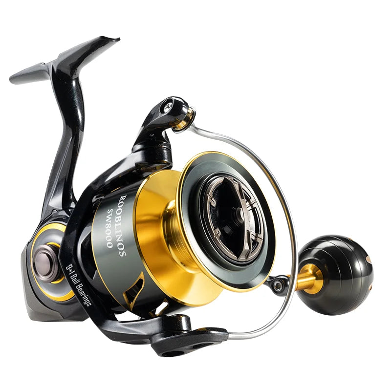 Rooblinos SW Spinning Reel Ultralight Carbon Fiber Surf Reel 18kg Max Drag Saltwater Freshwater Fishing Wheel Tackle Reels
