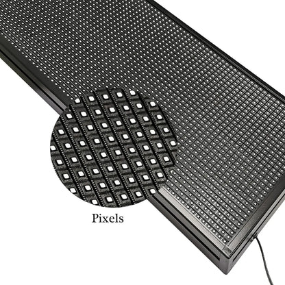 LED Scrolling Display Semi-outdoor Full Color P10 77"X14" WIFI Control Electronic for Business Advertising Board