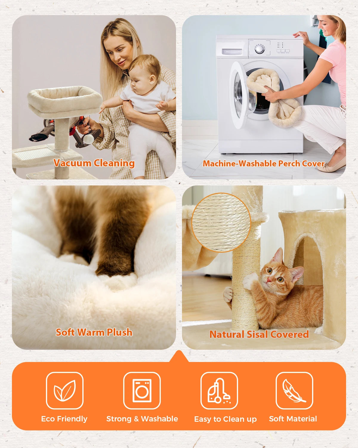 80cm Small Cat Tree Cozy Condo for Indoor Kitten Luxurious Top Perch Natural Sisal Scratching Posts for Climbing Scratcher Board