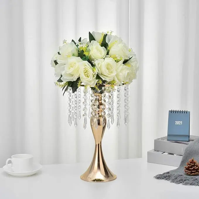 Versatile Gold Centerpieces Vase for Wedding Table Metal Flower Vase for Anniversary Dinner Centerpiece Home Decor(4pcs,Gold)