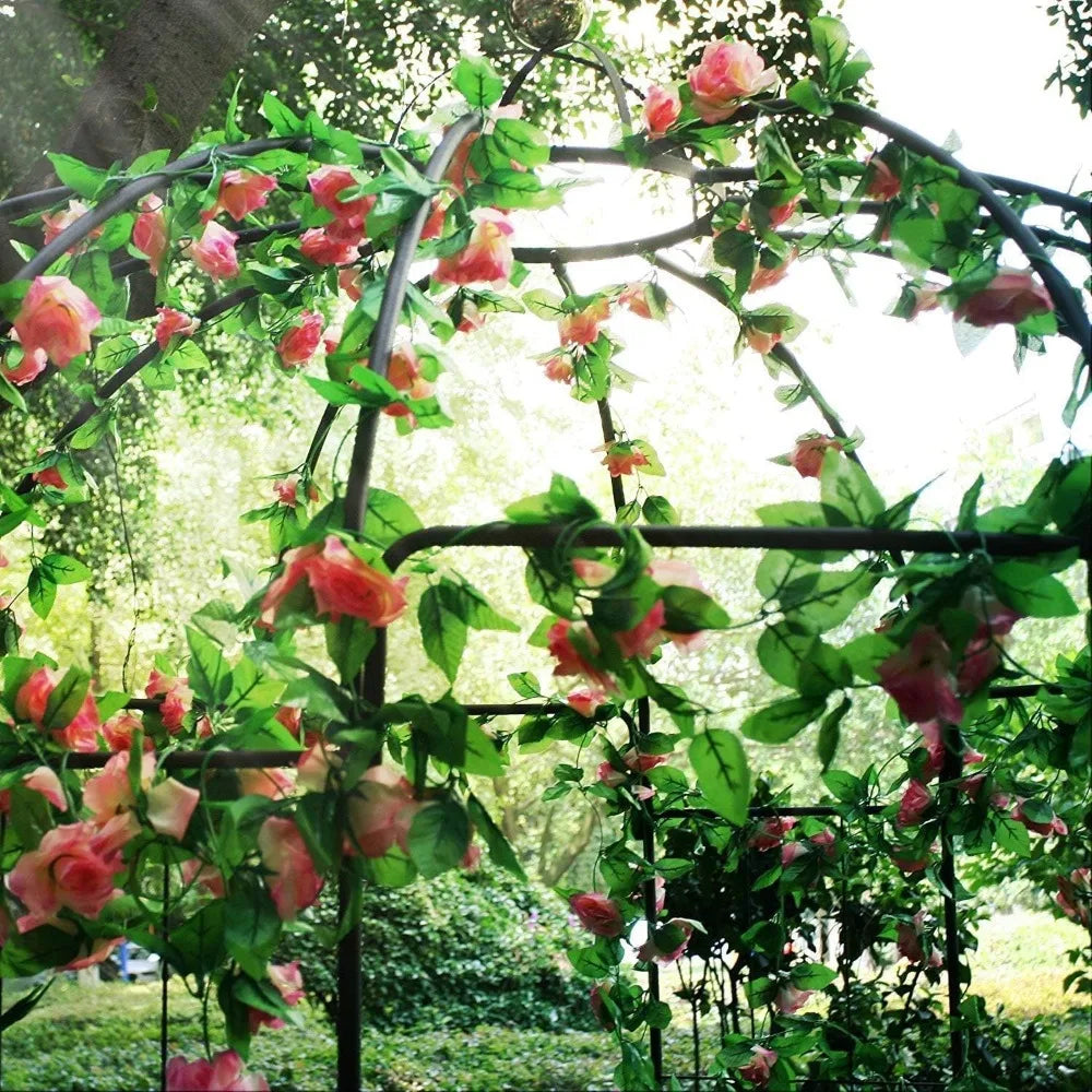 French Style Birdcage Shape Heavy Duty Gazebo, 9' High x 6'6 Wide, Pergola Pavilion Arch Arbor Arbour Plants Stand Rack for We