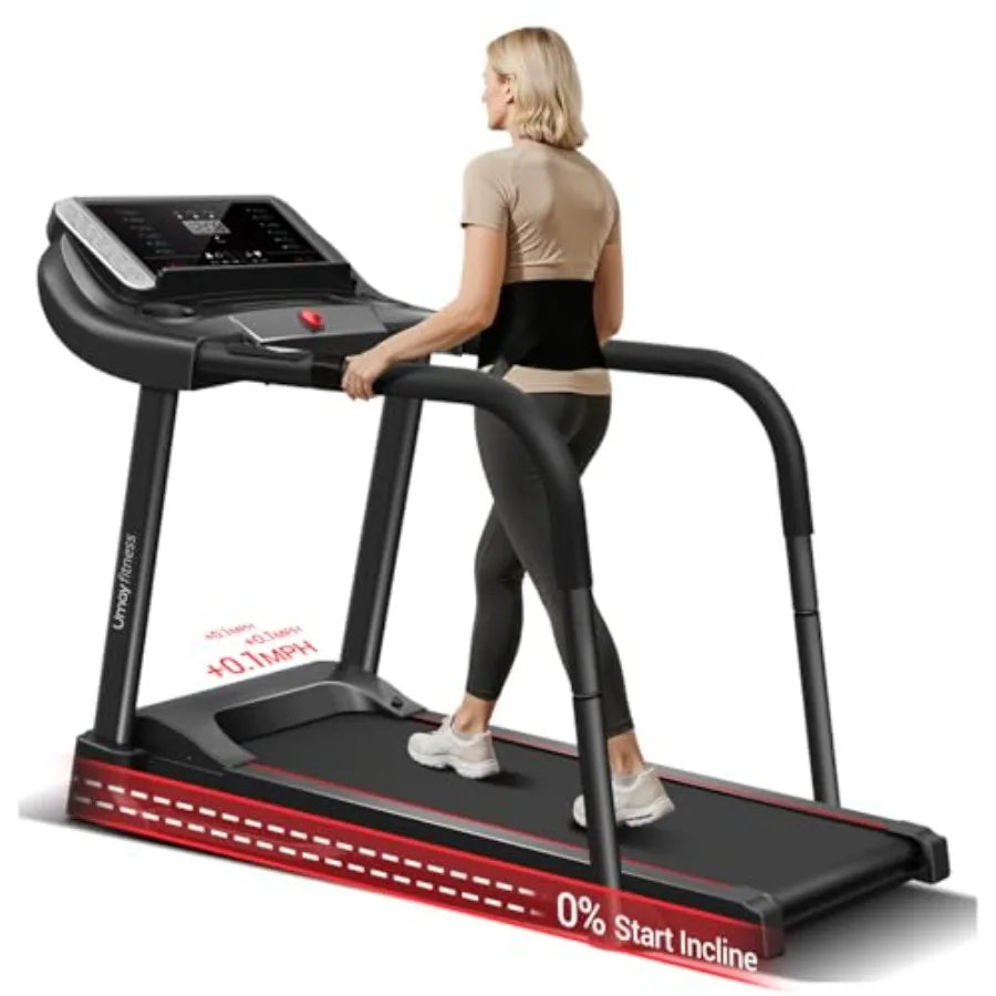 Home Fitness Treadmill with 20 Manual/Auto Incline 42.5×16.1 Extra-Wide Running Belt 400LB Capacity 3.5HP Motor 8.7 MPH Speed B